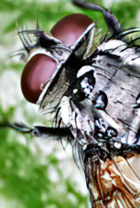 Parasitic Tachinid Fly (lays eggs in moth – Diaphora sordida – larvae)
